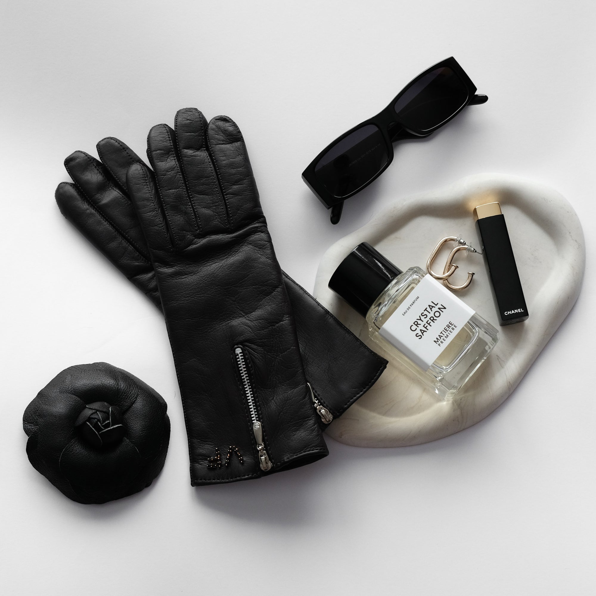 Soft italian lamb skin Dark Brown gloves with cashmere lining