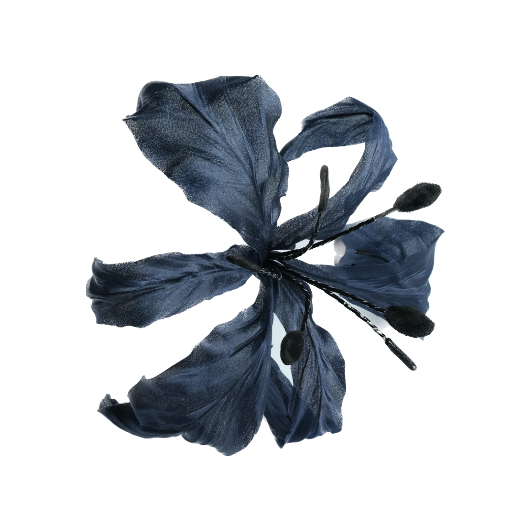 silk-blue-navy-flower-brooch-for-women